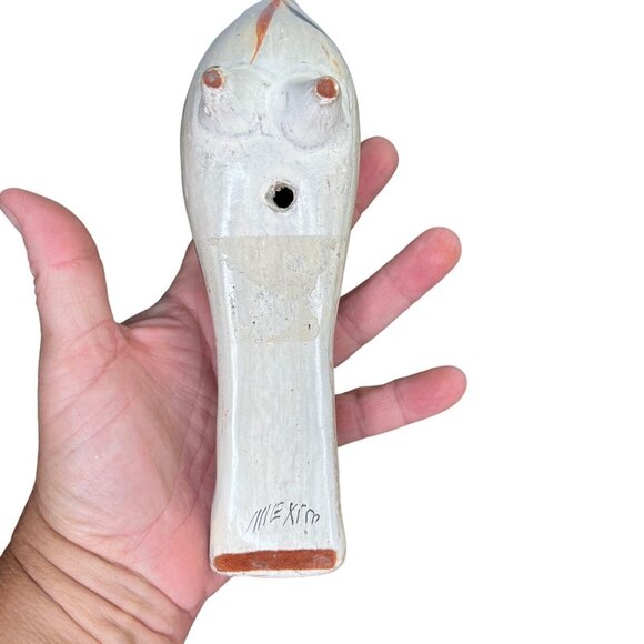 Vintage Tonala Mexican Pottery Hand Painted Pheasant Folk Art Figure 9” long - Picture 7 of 12